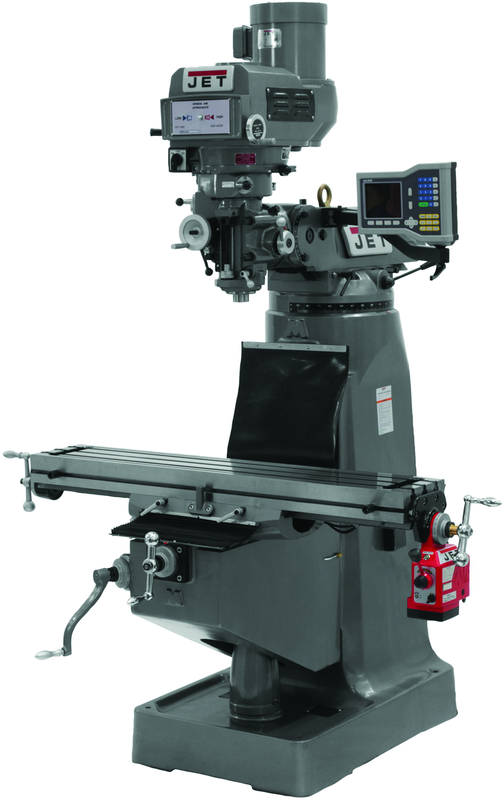 JTM-4VS Mill With ACU-RITE VUE DRO With X-Axis Powerfeed and 6" Riser Block - Americas Tooling