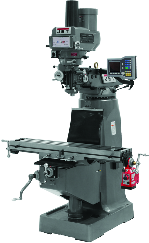 JTM-4VS Mill With 3-Axis ACU-RITE VUE DRO (Knee) With X, Y and Z-Axis Powerfeeds - Americas Tooling