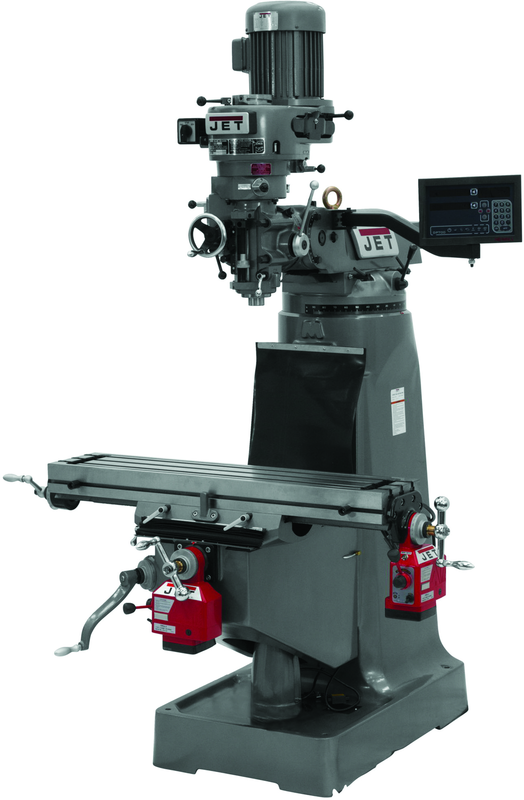 JTM-2 Mill With 3-Axis Newall DP700 DRO(Quill) With X-Axis Powerfeed - Americas Tooling