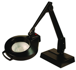 28" Arm 2.25X LED Magnifier Desk Base W/ Floating Arm Circline - Americas Tooling