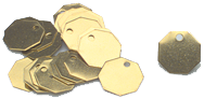 Tool Room Checks - 1-1/64" Octagon Brass - Pkg 100 - Americas Tooling