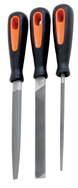 3 Pc. 8" 2nd Cut Engineering File Set - Ergo Handles - Americas Tooling