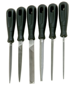 6 Pc. 4" Smooth Engineering File Set - Plastic Handles - Americas Tooling