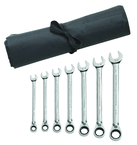 7 Piece - Reversible Combination Ratcheting Wrench Set SAE - Americas Tooling