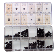 Set Screw Assortment - Fine/Coarse - 5-40 - 3/8-16 Dia - Americas Tooling