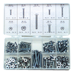 Rnd Head Machine Screw Assortment - 6-32 - 10-24 Dia - Americas Tooling