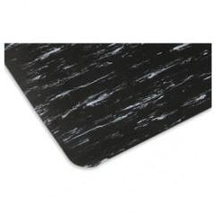 4' x 60' x 1/2" Thick Marble Pattern Mat - Black/White - Americas Tooling