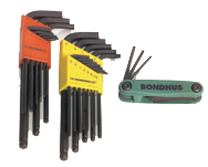 30 Piece - .050 - 3/8"; 1.5 - 10mm; & T6 - T25 Reg; Ball End; & Fold up Style - Hex Key & Torx Set - Americas Tooling