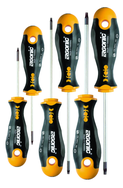 6 Piece - T8 - T25 - Torx Tip Ergonic Screwdrivers - Impact-Proof Handle with Hanging Hole - Americas Tooling