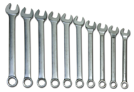 Snap-On/Williams Fractional Combination Wrench Set -- 10 Pieces; 12PT Satin Chrome; Includes Sizes: 1-5/16; 1-3/8; 1-7/16; 1-1/2; 1-5/8; 1-11/16; 1-3/4; 1-13/16; 1-7/8; 2" - Americas Tooling