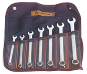 Wright Tool Fractional Combination Wrench Set -- 7 Pieces; 12PT Chrome Plated; Includes Sizes: 3/8; 7/16; 1/2; 9/16; 5/8; 11/16; 3/4"; Grip Feature - Americas Tooling