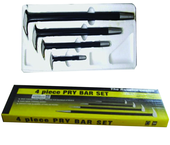 4 Piece - 6; 12; 16 & 20" - Solid Steel - Pry Bar Set - Americas Tooling