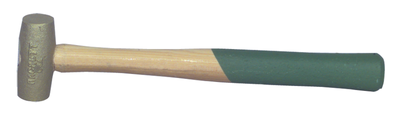 Hackett Brass Brass Hammer -- 5 lb; Hickory Handle; 1-3/4'' Head Diameter - Americas Tooling