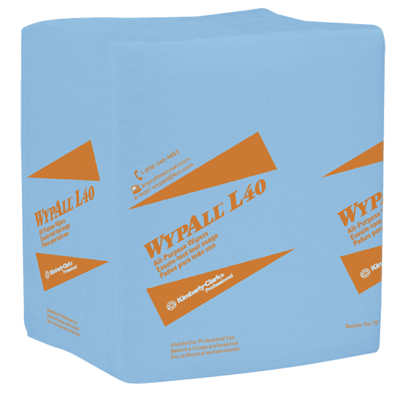 12.5 x 14.4'' - Package of 672 - WypAll L40 1/4 Fold - Americas Tooling