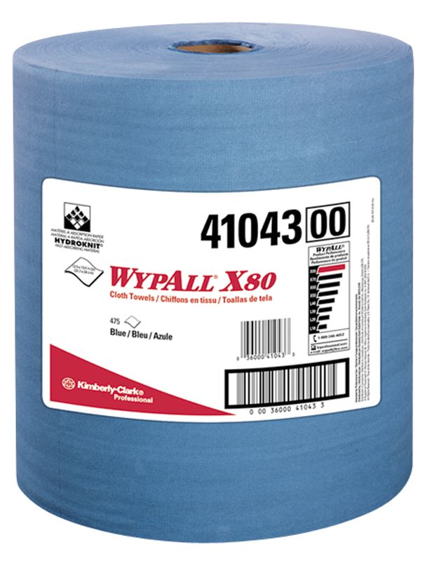 12.5 x 13.4'' - Package of 475 - WypAll X80 Jumbo Roll - Americas Tooling