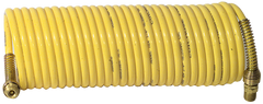 #N38-17A - 3/8 MPT x 17 Feet - Yellow Nylon - 1-Swivel x 1- Rigid Fitting(s) - Recoil Air Hose - Americas Tooling