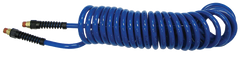 #PU1420BB - 1/4 MPT x 20 Feet - Dark Blue Polyurethane - 1-Swivel Fitting(s) - Self-Storing Hose - Americas Tooling