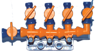 Coolant Hose System Component - 1/4 ID System - 1/4" Total Flow Control Manifold w/5 valves (Pack of 1) - Americas Tooling