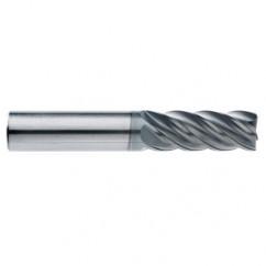 7/16" Dia. - 2" LOC - 4" OAL - .030 Radius 5 FL Carbide S/E HP End Mill-AlCrNX - Americas Tooling