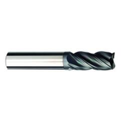 1/4 Dia. x 2-1/2 Overall Length 4-Flute .030 C/R Solid Carbide SE End Mill-Round Shank-Center Cut-AlCrN-X - Americas Tooling