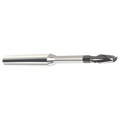 1/4" Dia. - 1/4" LOC - 3" OAL - .010 C/R 2 FL Carbide End Mill with 2.00 Reach-Nano Coated - Americas Tooling