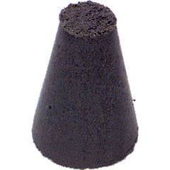 1″ × 5/8″-1/4″ × 1/4″ - Tapered Resin Bonded Rubber Cone (Coarse Grit) - Americas Tooling