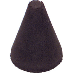 1 1/4″ × 1″-1/4″ × 1/4″ - Tapered Resin Bonded Rubber Cone (Coarse Grit) - Americas Tooling