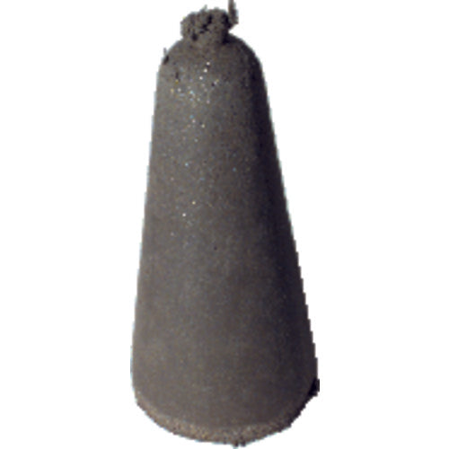 2″ × 1″-1/2″ × 1/4″ - Tapered Resin Bonded Rubber Cone (Coarse Grit) - Americas Tooling