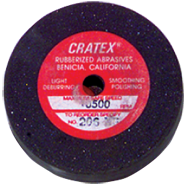 6 x 1/2 x 1/2'' - Resin Bonded Rubber Wheel (Extra Fine Grit) - Americas Tooling