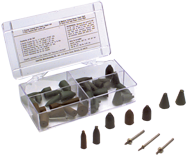 #778 Resin Bonded Rubber Kit - Point Test - Various Shapes - Equal Assortment Grit - Americas Tooling