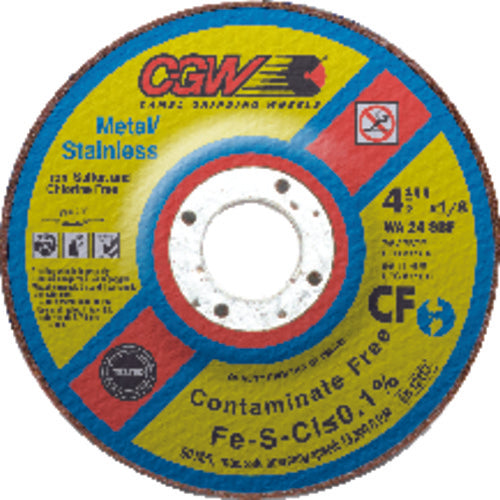 5″ × 1/4″ × 7/8″ - White Aluminum Oxide WA24-SBF - Depressed Center Wheel - Americas Tooling