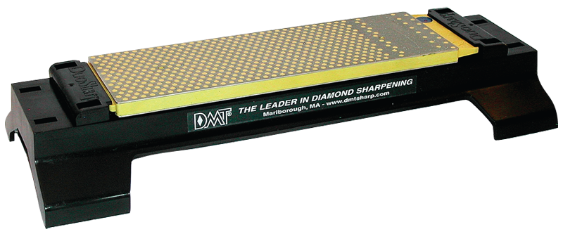 8 x 2-5/8 x 3/8" - X-Fine/Fine Grit - Rectangular Bench Model Duo-Sharp Diamond Whetstone with Base - Americas Tooling
