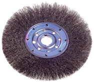 6" Diameter - 1/2 - 5/8" Arbor Hole - Crimped Steel Wire Straight Wheel - Americas Tooling