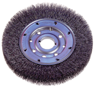 7" Diameter - 2" Arbor Hole - Crimped Steel Wire Straight Wheel - Americas Tooling