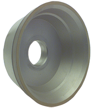 3-3/4 x 1-1/2 x 1-1/4'' - 1/8'' Abrasive Depth - 120 Grit - CBN Flaring Cup Wheel - Type 11V9 - Americas Tooling