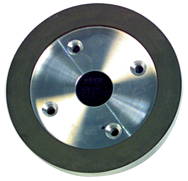 6 x 3/4 x 1-1/4'' - 1/16'' Abrasive Depth - 220 Grit - 3/4 Rim Plate Type 6A2C Mounted Diamond Wheel - Americas Tooling