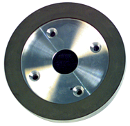 6 x 3/4 x 1-1/4'' - 1/16'' Abrasive Depth - 120 Grit - 1/2 Rim CBN Plate Mounted Wheel - Type 6A2C - Americas Tooling
