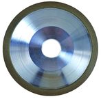 6 x 1 x 1-1/4'' - 1/8'' Abrasive Depth - 150 Grit - 3/8 Rim Type D12A2 Diamond Dish Wheel - Americas Tooling