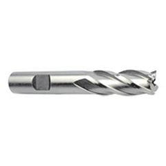 16mm Dia. x 3-3/4 Overall Length 4-Flute Square End M-42 Cobalt SE End Mill-Round Shank-Center Cut-Uncoated - Americas Tooling