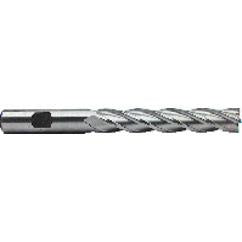 3/8 Dia. x 4-1/4 Overall Length 4-Flute Square End High Speed Steel SE End Mill-Round Shank-Center Cutting-Uncoated - Americas Tooling