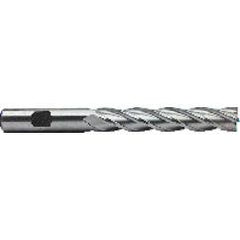 1-1/2 Dia. x 10-1/2 Overall Length 6-Flute Square End High Speed Steel SE End Mill-Round Shank-Center Cutting-Uncoated - Americas Tooling