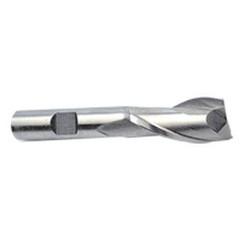 11mm Dia. x 2-11/16 Overall Length 2-Flute Square End High Speed Steel SE End Mill-Round Shank-Center Cut-Uncoated - Americas Tooling