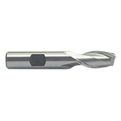 1/2 Dia. x 3-1/4 Overall Length 2-Flute Square End M-42 Cobalt SE End Mill-Round Shank-Center Cut-Uncoated - Americas Tooling