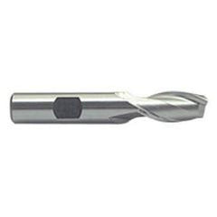 7/8 Dia. x 3-5/8 Overall Length 2-Flute Square End M-42 Cobalt SE End Mill-Round Shank-Center Cut-Uncoated - Americas Tooling