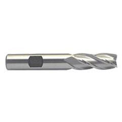 7/16 Dia. x 3-1/4 Overall Length 4-Flute Square End M-42 Cobalt SE End Mill-Round Shank-Center Cut-Uncoated - Americas Tooling