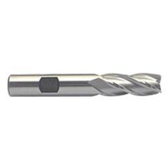 1 Dia. x 4-1/2 Overall Length 4-Flute Square End M-42 Cobalt SE End Mill-Round Shank-Center Cut-Uncoated - Americas Tooling