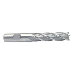 3/8 Dia. x 3-1/4 Overall Length 4-Flute Square End M-42 Cobalt SE End Mill-Round Shank-Center Cut-Uncoated - Americas Tooling