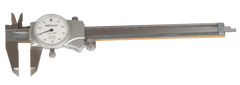 0 - 200mm Measuring Range (0.02mm Grad.) - Dial Caliper - #505-686 - Americas Tooling