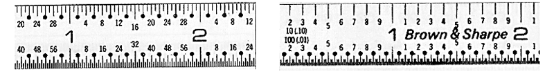 #599-323-2404 - 24'' Long - 4R Graduation - 3/4'' Wide - Chrome Finish Tempered Steel Flexible Rule - Americas Tooling