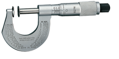 #256MRL-50 -  25 - 50mm Measuring Range - .01mm Graduation - Ratchet Thimble - High Speed Steel  Face - Disc Micrometer - Americas Tooling